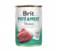 Корм влажный Brit Care Pate and Meat для взрослых собак с олениной. 40..