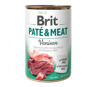 Brit Pate & Meat Dog k 400 g для дорослих собак з олениною..