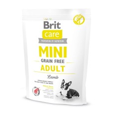 Сухой корм для взрослых собак миниатюрных пород Brit Care GF Mini Adult Lamb, 400 г