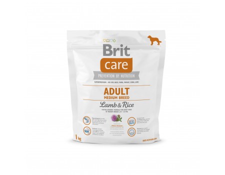 Brit Care Adult Medium Breed Lamb&Rice з рисом та ягням для дорослих собак середніх порід 1 кг
