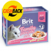 Влажный корм Brit Premium Набор паучей для кошек Family Plate Jelly Кусочки в желе 12x85 г  - фото 2