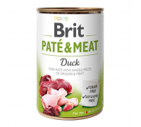 Brit Pate & Meat Dog k 400 g для взрослых собак с уткой..