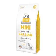 Brit Care GF Mini Hair&Skin із лососем для собак мініатюрних порід з додатковим доглядом за вовною 7 кг
