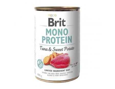 Brit Mono Protein Dog k 400 g для взрослых собак с тунцом и бататом