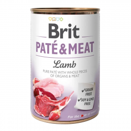 Brit Pate & Meat Dog k 400 g для взрослых собак с ягненком..