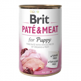 Brit Pate & Meat Puppy 400 g для цуценят з куркою..
