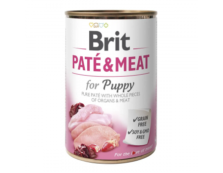 Brit Pate & Meat Puppy 400 g для щенков с курицей