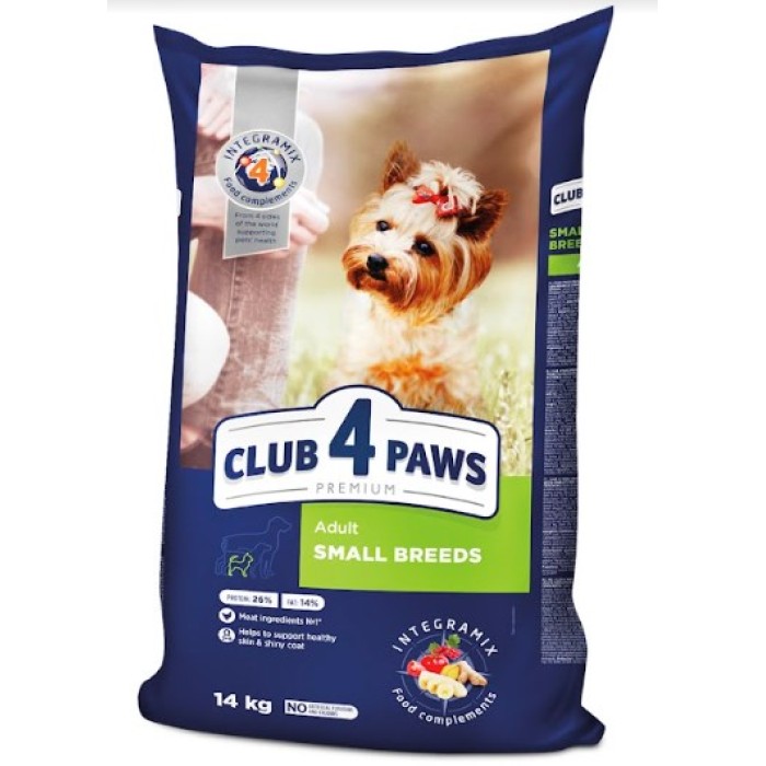 Club 4 Paws (Клуб 4 лапы) ПРЕМИУМ для взрослых  собак малых пород 14 кг