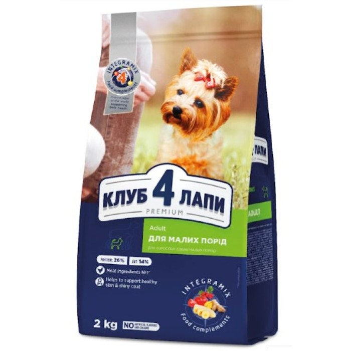 Club 4 Paws (Клуб 4 лапы) ПРЕМИУМ для взрослых  собак малых пород 2 кг