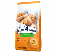 Сухий корм Club 4 Paws (Клуб 4 лапи) ПРЕМІУМ Chicken, для дорослих кот..