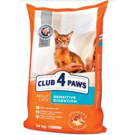 Club 4 Paws (Клуб 4 лапи)ПРЕМІУМ "ЧУТЛИВЕ ТРАВЛЕННЯ" повнораційний сухий корм для дорослих кішок, 14 кг