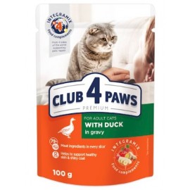 Влажный корм Club 4 Paws (Клуб 4 лапы) Premium для кошек, с уткой в со..