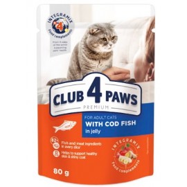 Вологий корм Club 4 Paws (Клуб 4 лапи) Premium для котів, з тріскою в ..