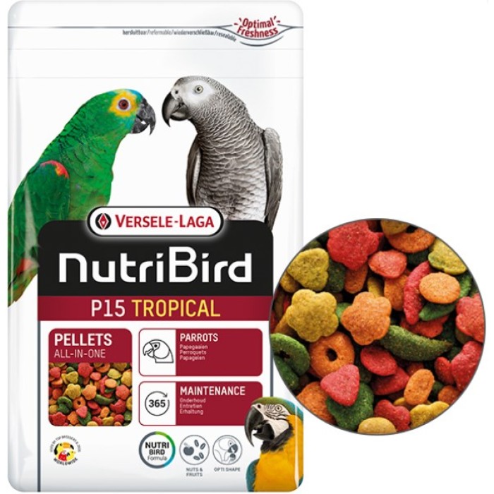 Versele-Laga (Верселе-Лага) NutriBird P15 Tropical - Корм для попугаев "Орехи и Фрукты" 1 кг