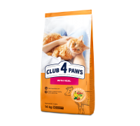 Сухой корм Club 4 Paws (Клуб 4 лапы) ПРЕМИУМ Veal, для взрослых кошек,..