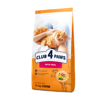 Сухой корм Club 4 Paws (Клуб 4 лапы) ПРЕМИУМ Veal, для взрослых кошек,..