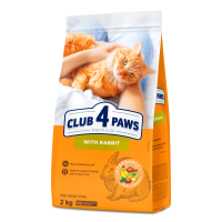 Сухий корм Club 4 Paws (Клуб 4 лапи) ПРЕМІУМ Rabbit, для дорослих котів, з кроликом, 2 кг