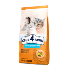 Сухий корм Club 4 Paws (Клуб 4 лапи) ПРЕМІУМ Sensitive Digestion, для дорослих котів, чутливе травлення, 14 кг