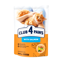 Сухий корм Club 4 Paws (Клуб 4 лапи) ПРЕМІУМ Salmon, для дорослих котів, з лососем, 300 г