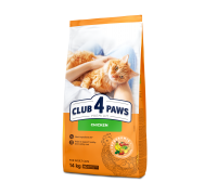 Сухий корм Club 4 Paws (Клуб 4 лапи) ПРЕМІУМ Chicken, для дорослих кот..