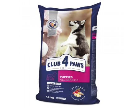 Club 4 Paws (Клуб 4 лапи) преміум для цуценят всіх порід з куркою, 14 кг
