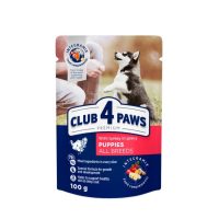 Влажный корм Club 4 Paws (Клуб 4 лапы) для щенков, с индейкой в соусе, 100 г