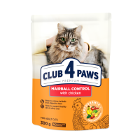 Сухий корм Club 4 Paws (Клуб 4 лапи) Hairball Control, для дорослих котів, з ефектом виведення вовни із травного тракту, 300 г