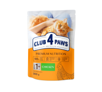 Сухий корм Club 4 Paws (Клуб 4 лапи) ПРЕМІУМ Chicken, для дорослих кот..