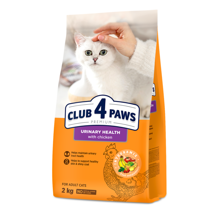 Сухий корм Club 4 Paws (Клуб 4 лапи) ПРЕМІУМ Urinary Health, для дорослих котів, для підтримки здоров'я сечовивідної системи, 2 кг