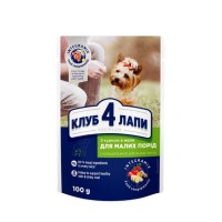 Влажный корм Club 4 Paws (Клуб 4 лапы) Premium для собак малых пород, с курицей в желе, 100 г