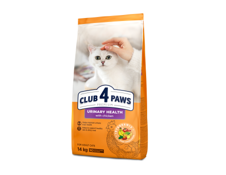 Сухий корм Club 4 Paws (Клуб 4 лапи) ПРЕМІУМ Urinary Health, для дорослих котів, для підтримки здоров'я сечовивідної системи, 14 кг