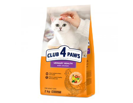 Сухий корм Club 4 Paws (Клуб 4 лапи)для підтримки здоров'я сечовивідної системи кішок 2 кг