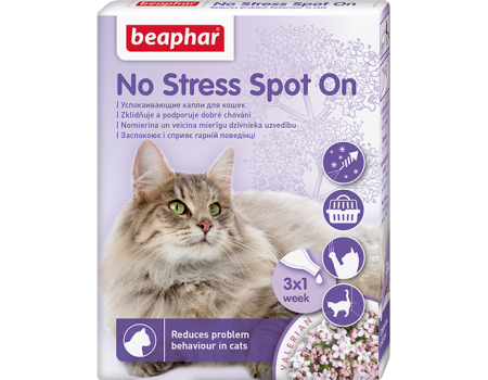 Beaphar Заспокійливі краплі No Stress Spot On для котів, 3 піп