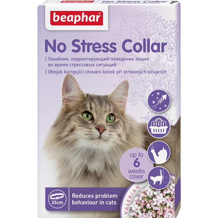 Beaphar Заспокійливий нашийник No Stress Collar для котів, 35 см