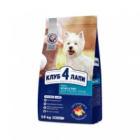 Club 4 Paws (Клуб 4 лапы) PREMIUM для собак малых пород "ягненок с рисом".  14 кг