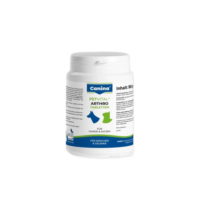 Canina PETVITAL Arthro-Tabl. 180 шт. для суставов