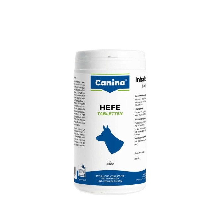 Canina Hefe 800г (992 табл) комплекс з ензимами, амін.к-тамі, віт.