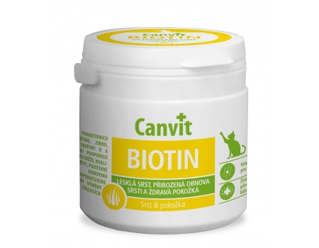 BIOTIN - CANVIT- Біотин - добавка для здоров'я шкіри та вовни кішок, 100г