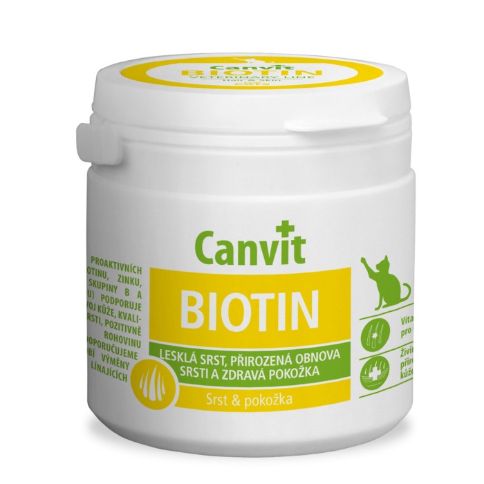 BIOTIN - CANVIT- Біотин - добавка для здоров'я шкіри та вовни кішок, 100г