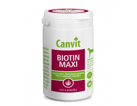 BIOTIN MAXI - CANVIT добавка для здоров'я шкіри та вовни собак великих порід, 230г