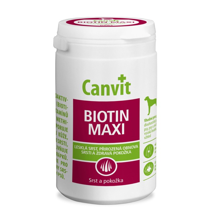 BIOTIN MAXI - CANVIT добавка для здоров'я шкіри та вовни собак великих порід, 230г