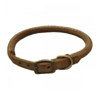Coastal Circle-T круглий кожаный ошейник для собак, 1,6смХ50см , шокол..