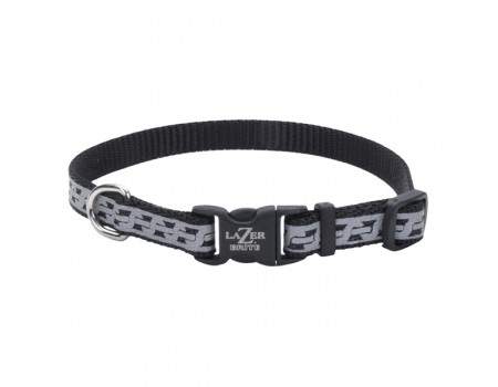 Coastal Lazer світло-відбиваючий нашийник для собак, 1смХ20-30см, чорна ланка.