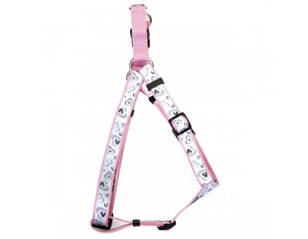 Coastal Lazer світло-відбивна шлейка для собак, 1,6см48-66см, серця рожевий.