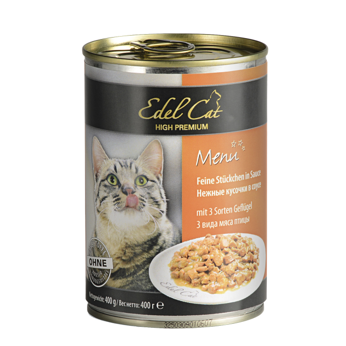 Edel Cat k 400g три види м'яса птиці