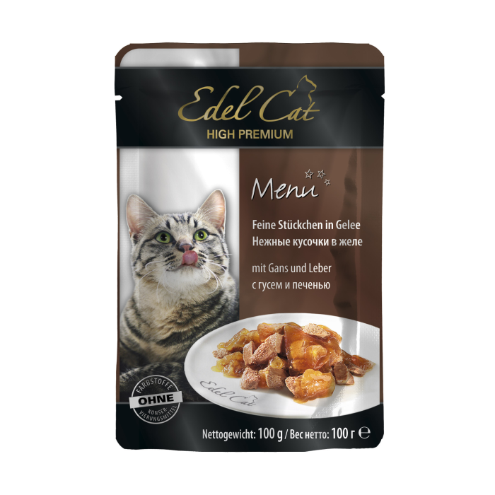 Edel Cat pouch 100g. гусак і печінка в желе