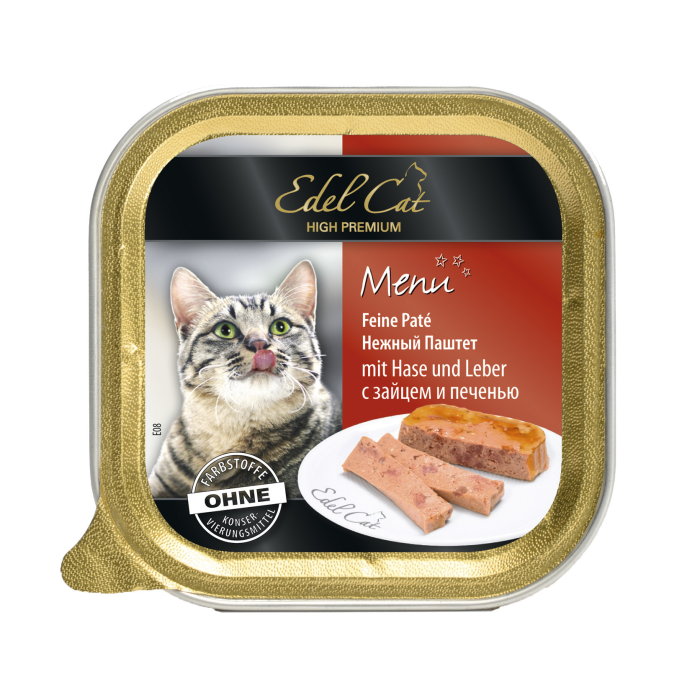 Edel Cat k 100g паштет заяц и печень