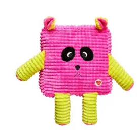 Іграшка для собак GimDog Ведмідь рожевий панда з пищалкою «Cuddly Cube..