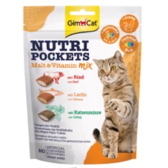 Подушечки NutriPockets Malt-Vitamin Mix Gimborn GimCat