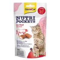 Подушечки Gimcat NutriPockets яловичиною та солодом 60г